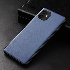 Funda Lujo Cuero Carcasa R05 para Apple iPhone 12 Mini Azul