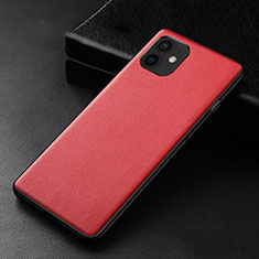 Funda Lujo Cuero Carcasa R05 para Apple iPhone 12 Mini Rojo