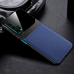 Funda Lujo Cuero Carcasa R05 para Huawei Honor 20 Pro Azul