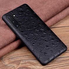 Funda Lujo Cuero Carcasa R05 para Samsung Galaxy Note 10 5G Negro