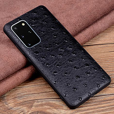 Funda Lujo Cuero Carcasa R05 para Samsung Galaxy S20 Plus Negro