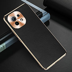 Funda Lujo Cuero Carcasa R05 para Xiaomi Mi 11 Lite 5G Negro