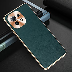 Funda Lujo Cuero Carcasa R05 para Xiaomi Mi 11 Lite 5G Verde