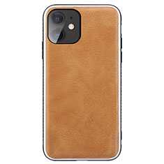 Funda Lujo Cuero Carcasa R06 para Apple iPhone 11 Naranja