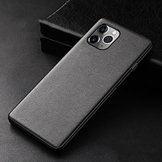 Funda Lujo Cuero Carcasa R06 para Apple iPhone 11 Pro Max Negro