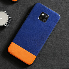 Funda Lujo Cuero Carcasa R06 para Huawei Mate 20 Pro Azul