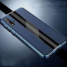 Funda Lujo Cuero Carcasa R06 para Huawei Nova 5 Azul