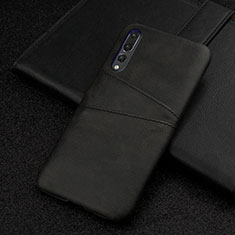 Funda Lujo Cuero Carcasa R06 para Huawei P20 Pro Negro