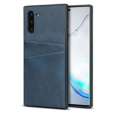 Funda Lujo Cuero Carcasa R06 para Samsung Galaxy Note 10 5G Azul