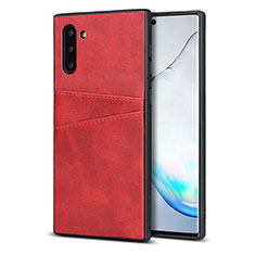 Funda Lujo Cuero Carcasa R06 para Samsung Galaxy Note 10 5G Rojo