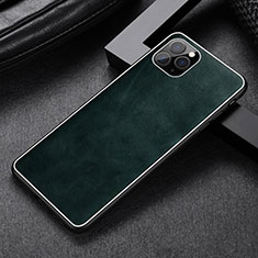 Funda Lujo Cuero Carcasa R07 para Apple iPhone 11 Pro Verde