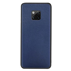 Funda Lujo Cuero Carcasa R07 para Huawei Mate 20 Pro Azul