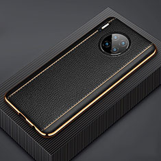 Funda Lujo Cuero Carcasa R07 para Huawei Mate 30 Pro 5G Negro