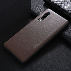 Funda Lujo Cuero Carcasa R07 para Huawei P30 Marron