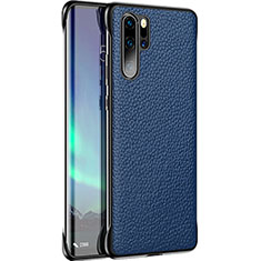 Funda Lujo Cuero Carcasa R07 para Huawei P30 Pro Azul