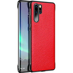 Funda Lujo Cuero Carcasa R07 para Huawei P30 Pro Rojo