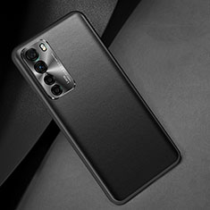 Funda Lujo Cuero Carcasa R08 para Huawei Nova 7 SE 5G Negro