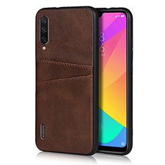 Funda Lujo Cuero Carcasa R08 para Xiaomi Mi A3 Marron