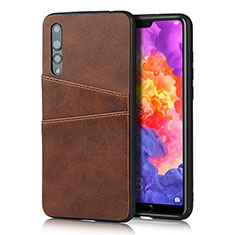 Funda Lujo Cuero Carcasa R10 para Huawei P20 Pro Marron