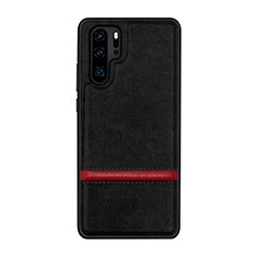 Funda Lujo Cuero Carcasa R10 para Huawei P30 Pro Negro