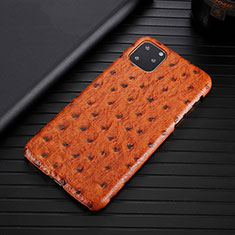 Funda Lujo Cuero Carcasa S01 para Apple iPhone 11 Pro Naranja