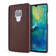 Funda Lujo Cuero Carcasa S01 para Huawei Mate 20 Marron