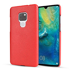 Funda Lujo Cuero Carcasa S01 para Huawei Mate 20 Rojo