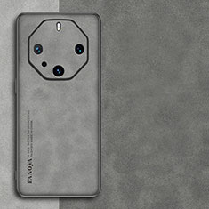 Funda Lujo Cuero Carcasa S01 para Huawei Mate 60 RS Ultimate Gris