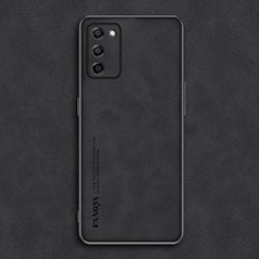 Funda Lujo Cuero Carcasa S01 para Oppo A53s 5G Negro