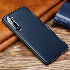 Funda Lujo Cuero Carcasa S01 para Oppo Find X2 Lite Azul