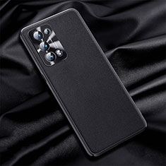 Funda Lujo Cuero Carcasa S01 para Oppo Reno6 Pro+ Plus 5G Negro