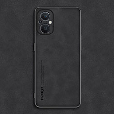 Funda Lujo Cuero Carcasa S01 para Oppo Reno7 Lite 5G Negro