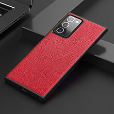 Funda Lujo Cuero Carcasa S01 para Samsung Galaxy Note 20 Ultra 5G Rojo