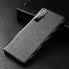 Funda Lujo Cuero Carcasa S01 para Vivo X50 5G Negro