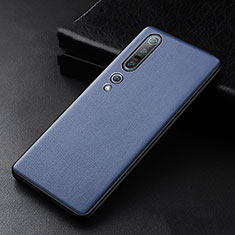 Funda Lujo Cuero Carcasa S01 para Xiaomi Mi 10 Pro Azul