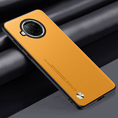Funda Lujo Cuero Carcasa S01 para Xiaomi Mi 10i 5G Amarillo