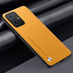 Funda Lujo Cuero Carcasa S01 para Xiaomi Mi 11T 5G Amarillo