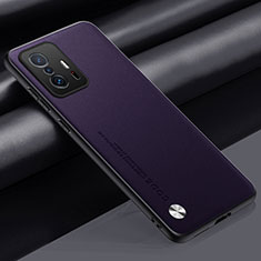 Funda Lujo Cuero Carcasa S01 para Xiaomi Mi 11T 5G Morado