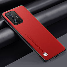 Funda Lujo Cuero Carcasa S01 para Xiaomi Mi 11T Pro 5G Rojo