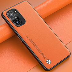 Funda Lujo Cuero Carcasa S01 para Xiaomi Poco F3 5G Naranja