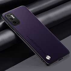 Funda Lujo Cuero Carcasa S01 para Xiaomi POCO M3 Pro 5G Morado