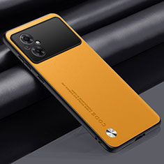 Funda Lujo Cuero Carcasa S01 para Xiaomi Poco M5 4G Amarillo