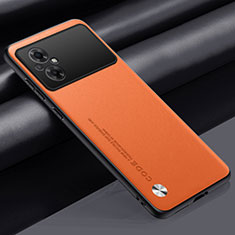 Funda Lujo Cuero Carcasa S01 para Xiaomi Poco M5 4G Naranja