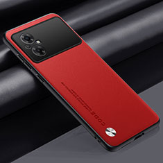 Funda Lujo Cuero Carcasa S01 para Xiaomi Poco M5 4G Rojo