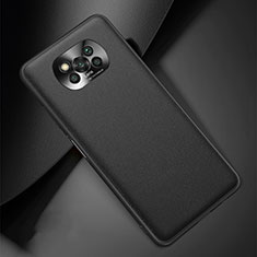 Funda Lujo Cuero Carcasa S01 para Xiaomi Poco X3 NFC Negro