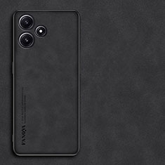 Funda Lujo Cuero Carcasa S01 para Xiaomi Redmi 12 5G Negro