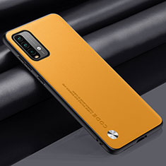 Funda Lujo Cuero Carcasa S01 para Xiaomi Redmi 9T 4G Amarillo
