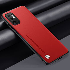 Funda Lujo Cuero Carcasa S01 para Xiaomi Redmi Note 11 SE 5G Rojo