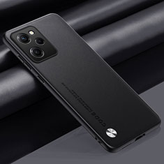 Funda Lujo Cuero Carcasa S01 para Xiaomi Redmi Note 12 Pro Speed 5G Negro