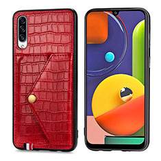 Funda Lujo Cuero Carcasa S01D para Samsung Galaxy A30S Rojo